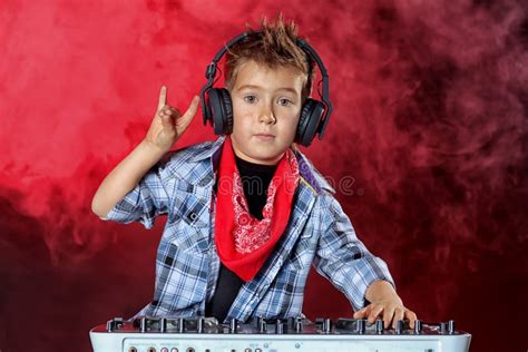 Cool dj boy stock photo. Image of little, mixer, artist - 32192954