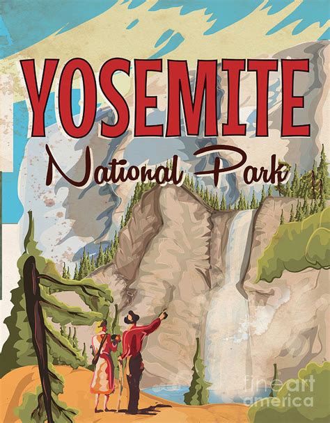 Yosemite National Park Poster Painting by Celestial Images