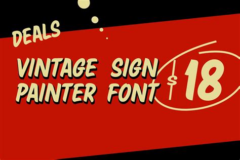 Deal | Vintage Sign Painter Font – MasterBundles