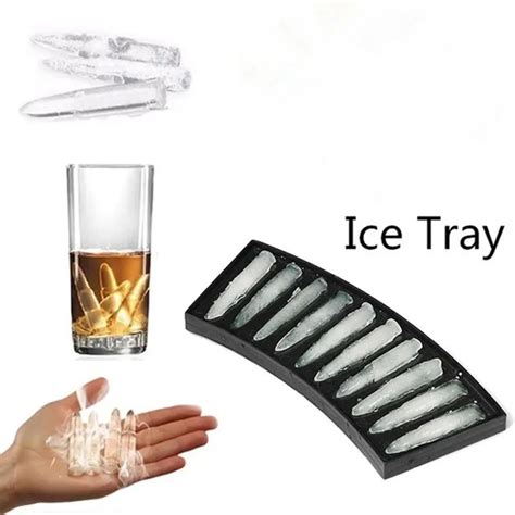 Ice Tray Bullet Shaped Ice Mold Candy Brick Cube Tray Mould Maker Bar Party Drink Bullets Mould ...