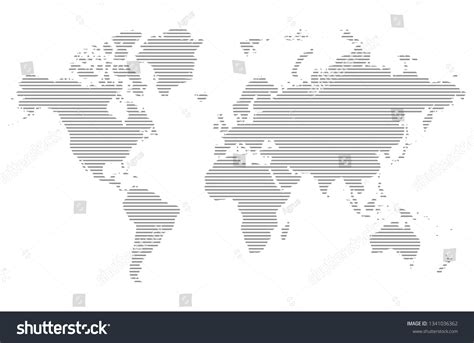 Lines World Map Stock Vector (Royalty Free) 1341036362 | Shutterstock