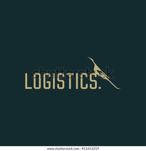 Logistics Logo Design Dark Green Background Stock Vector (Royalty Free ...