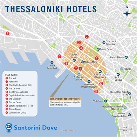 THESSALONIKI HOTEL MAP - 11 Best Places to Stay