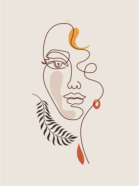 Kunstdruck Line Art - Face, Emel Tunaboylu | Poster, Wandbilder und Tapeten | Europosters