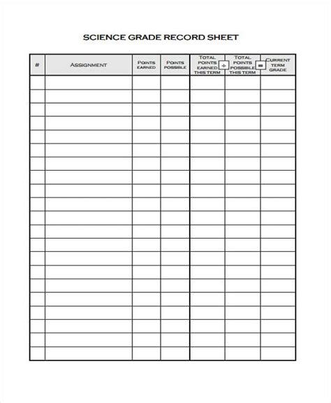 Excel Grade Sheet Example ~ Excel Templates