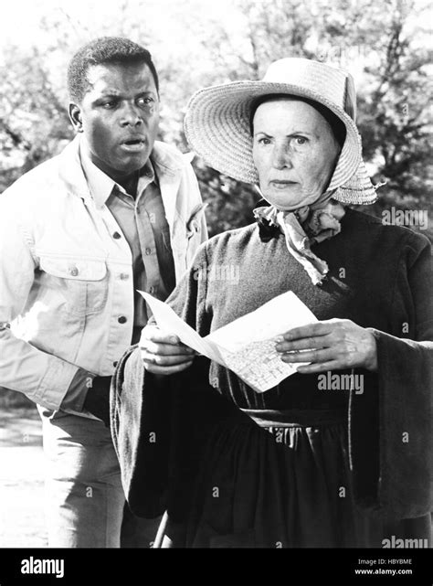 LILIES OF THE FIELD, from left: Sidney Poitier, Lilia Skala, 1963 Stock ...