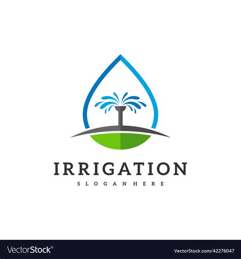 Irrigation logo design icon symbol template Vector Image