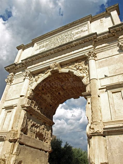 Arch of Titus stock photo. Image of titus, ruins, architecture - 12912228