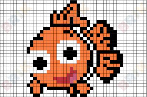 Nemo Pixel Art | Pixel art, Pixel art pattern, Disney cross stitch