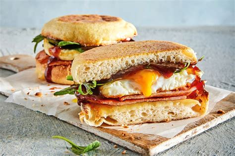 Sandwich press bacon and egg muffins recipe