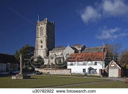 Stock Photo of England, Wiltshire, Aldbourne. The parish Church of St Michael by the village ...