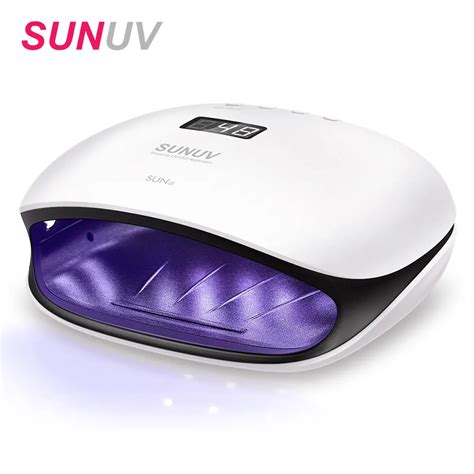 SUNUV SUN4 48W UV LED Lamp Nail Dryer Lamp with LCD Display Removable Base Smart UV Phototherapy ...