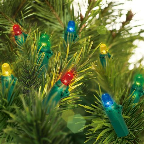 Holiday Time Battery Operated LED Mini Light Set Green Wire Multi Bulbs, 20 Count - Walmart.com ...