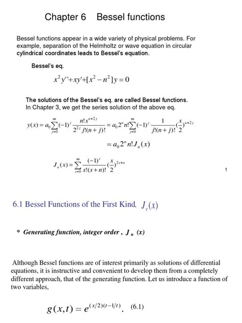 Bessel Function | PDF | Mathematical Analysis | Analysis