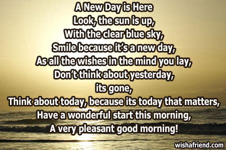 Good Morning Poem, A New Day is Here