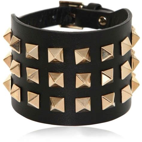 VALENTINO Large Rockstud Leather Bracelet