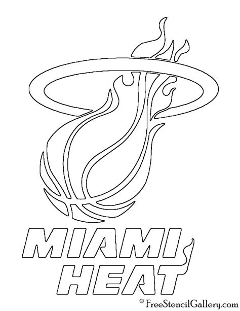 NBA Miami Heat Logo Stencil | Free Stencil Gallery