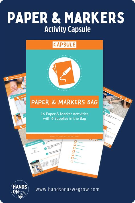 MINI-CAPSULE: Paper & Markers! 6 Supplies for 16 Activities! (Digital PDF eBook) - The Activity ...