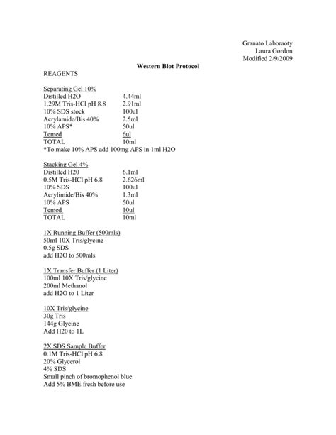 Tris Glycine Transfer Buffer Recipe | Dandk Organizer