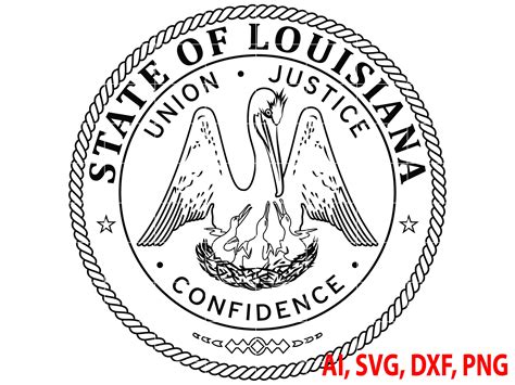 Seal of Louisiana Badge Logo Seal Custom Ai Vector SVG - Etsy