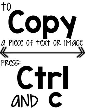 Keyboard Shortcuts Display Posters by Leslie Ann | TpT