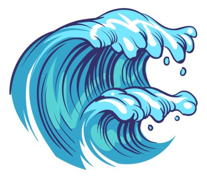 Big Ocean Wave Vector Design Images, Ocean Wave Vector Logo, Ocean, Wave, Logo PNG Image For ...