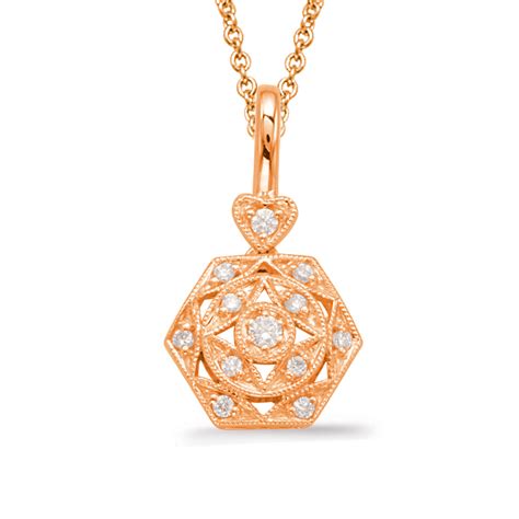 Rose Gold Diamond Pendant - Unclaimed Diamonds