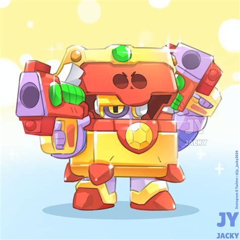 ArtStation - Cute Omega box Darryl skin fanart Brawl Stars