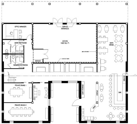 Steakhouse Restaurant Floor Plan Layout