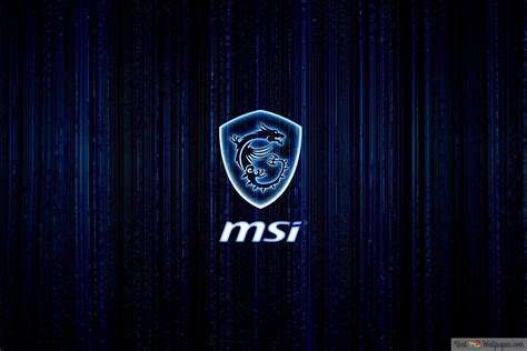 MSI - Blue Logo and Blue Lines 4K wallpaper download