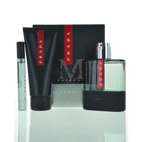 Prada Luna Rossa Carbon Pour Homme Gift Set Cologne 3 Piece Gift Set For Men.... | eBay