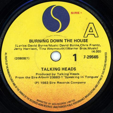 Talking Heads - Burning Down The House (1983, Vinyl) | Discogs