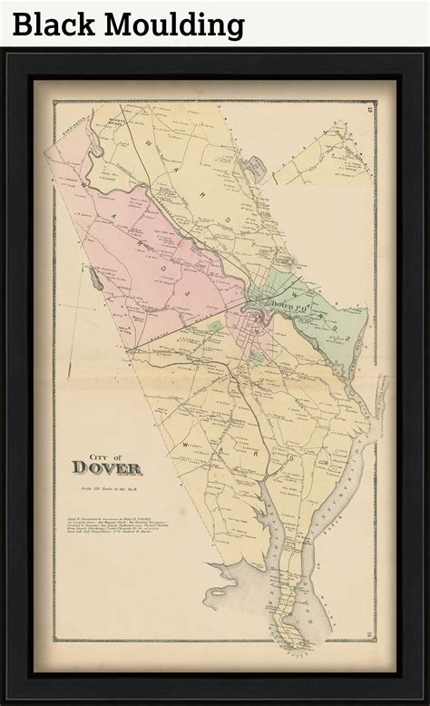 City of DOVER, New Hampshire 1871 Map, Replica or GENUINE ORIGINAL