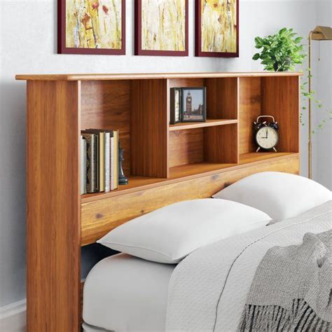 Gordon Bookcase Headboard | Headboard with shelves, Bookshelf headboard ...