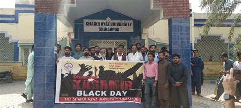 Observed Kashmir Black Day The Shaikh Ayaz University Shikarpur