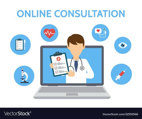 Online medical consultation and support. Doctor online. Internet health service concept. Banner ...