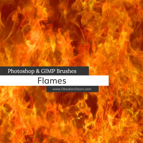 Flames Photoshop & GIMP Brushes | Obsidian Dawn