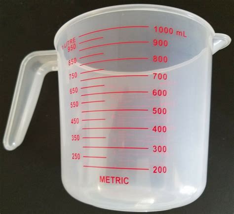 4 Cup (1 liter) Measuring Cups Polypropylene Calibrated in oz and mL 1/Pk - Measuring Cups & Spoons