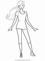 Beautiful Barbie Coloring Page For Kids  Free Printable sketch template