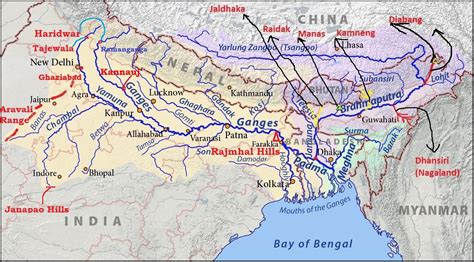 Ganga-Brahmaputra River System: Major Tributaries of The Ganga ...