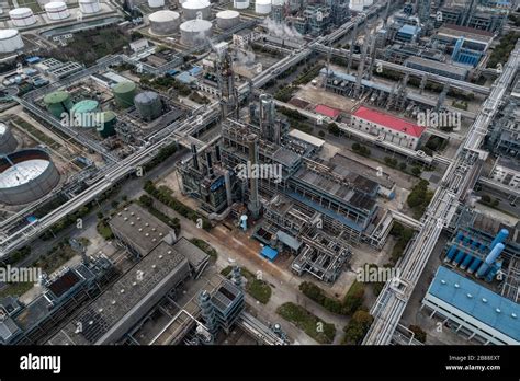 aerial view of industrial buildings Stock Photo - Alamy