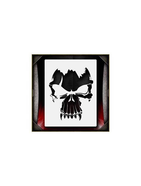 Skull 1 Airbrush Stencil Template - For Painting Motorcycles