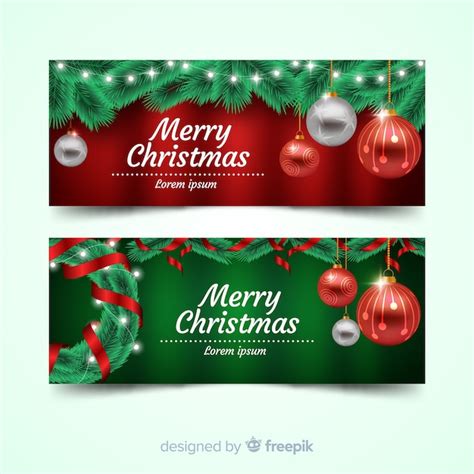 Free Vector | Beautiful christmas facebook banner