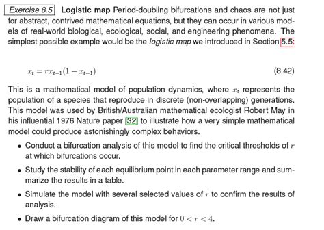 Logistic map Period-doubling bifurcations and chaos | Chegg.com