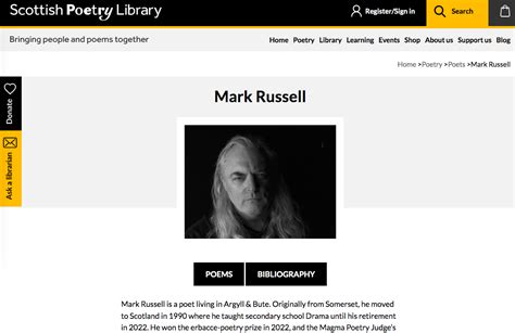 Scottish Poetry Library – Mark Russell