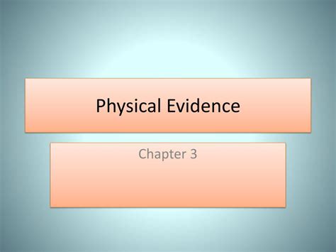 PPT - Physical Evidence PowerPoint Presentation, free download - ID:2368398