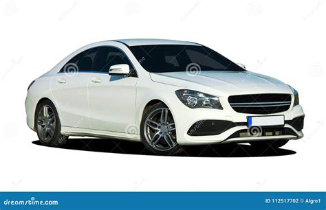 White car front view stock photo. Image of isolated - 112517702