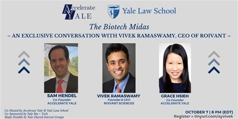 The Biotech Midas: An Exclusive Conversation with Vivek Ramaswamy ’13 JD, CEO of Roivant | Yale ...