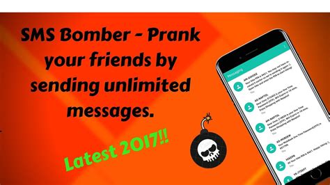 SMS Bomber - Prank your friends by sending unlimited messages (Latest 2017) - YouTube