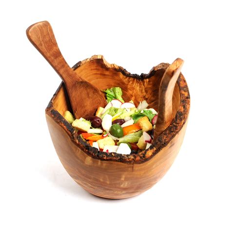Olive Wood Rustic Salad Bowl - BeldiNest - Touch of Modern